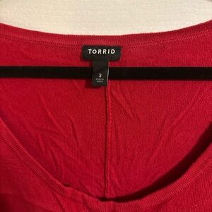 Torrid Red V-Neck Top